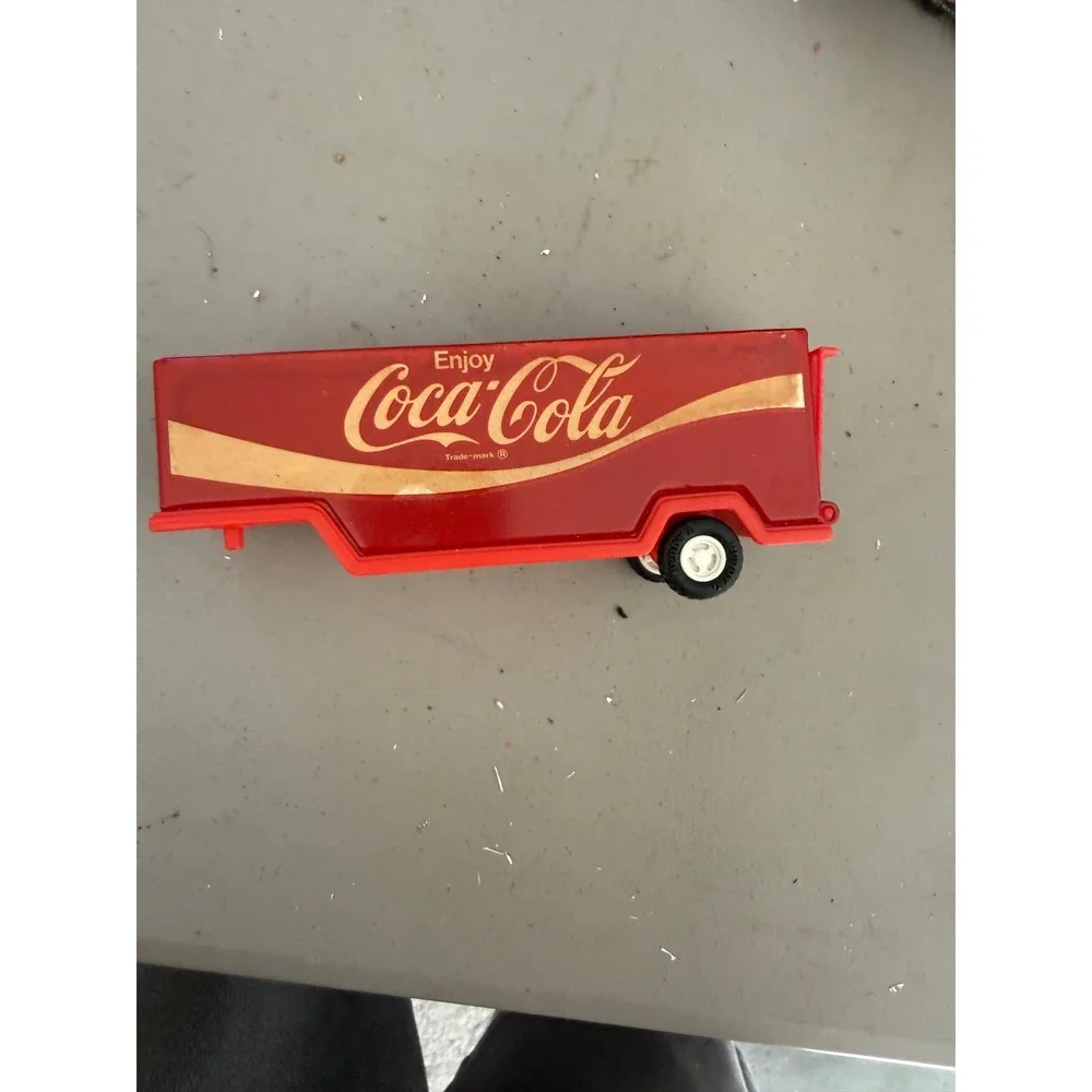 Vintage Buddy L Coca-Cola Semi Trailer Toy Red‎ Pressed Steel Japan Collectible